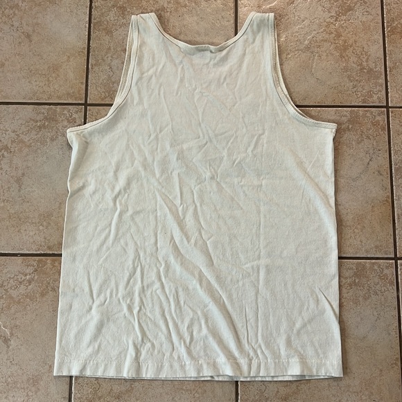 Vintage MAUI Hawaii USA 100% Cotton Tank Top Cream, Sz Large - Picture 5 of 7